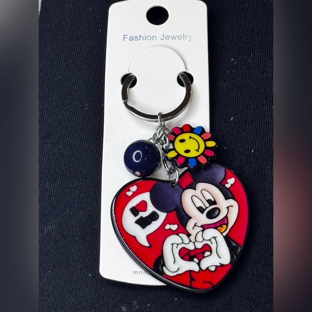 BAG CHARM Heart Mickey Keychain Sun